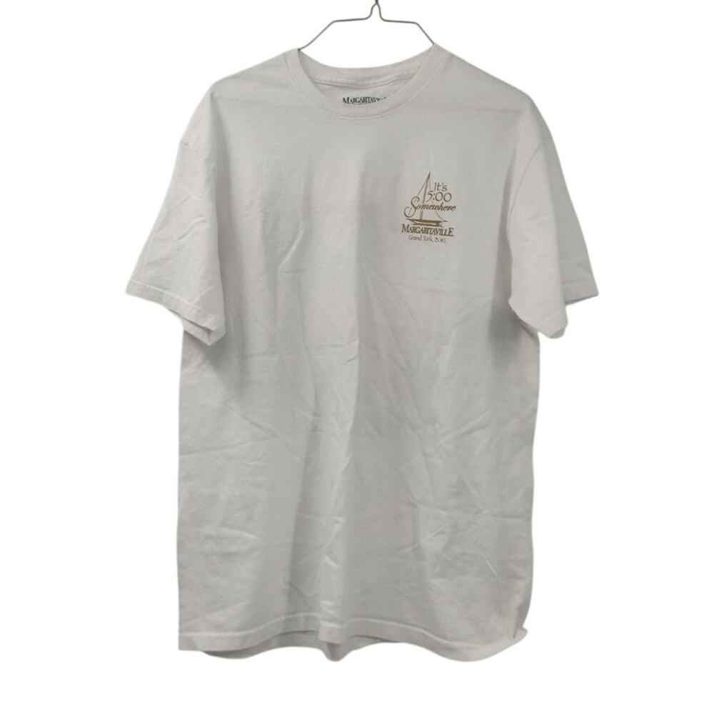 Margaritaville White Short Sleeve Beach T-Shirt Womens Size Large L